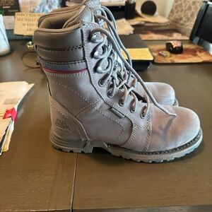 Caterpillar Women's Echo Waterproof Steel Toe Work Boot- Grey Frost, Size 7.5